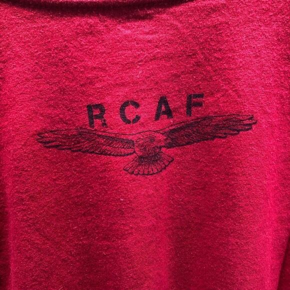Royal Canadian Air Force Roundel Maple Leaf Military Seal Cotton T-shirt Medium - Picture 5 of 5